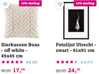 10% extra korting op alles bij Leen Bakker