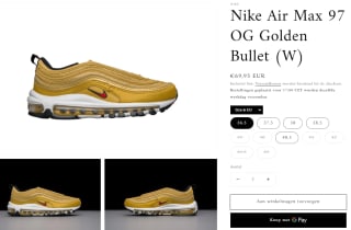 Nike Air Max 97 OG Golden Bullet damesschoenen voor €69,95 bij Lo10m