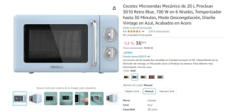 Cecotec Microondas 20 L Proclean 3010 Retro Blue por 36,90€