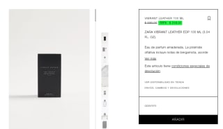 Perfume Zara Vibrant Leather 100ml por $249 en Zara