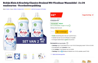 Robijn, Omo, Sun met kortingen tot 68% korting