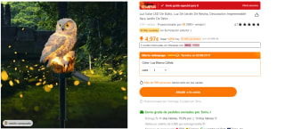 Luz Solar LED De Búho por 4,97€