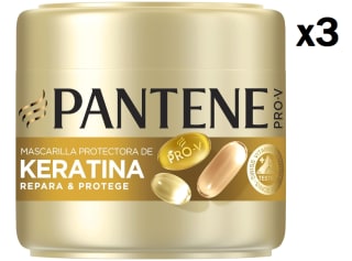 3 Botes de Pantene Pro-V Repara y Protege Mascarilla Protectora de Keratina 500ml para Pelo Seco y Dañado. Ayuda a Reparar 6 Meses de Daños en Un Solo Uso. Con Fórmula Pro-V y Tecnología Active Nutri-Plex por 13.3€