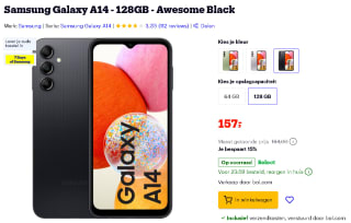 Samsung Galaxy A14 voor €157 bij Bol