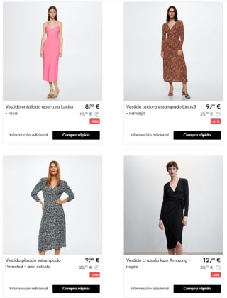 MANGO - Vestidos largos y monos de 8,99€ a 14,99€