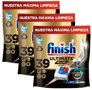 117 pastillas Finish Powerball Ultimate Plus All in 1 por 26,34€ (cuenta nueva 15,80€)