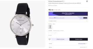 Reloj para Hombre Analogico de Cuarzo con Correa de Cuero Armani AR1674 por 40.15€