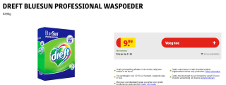 Dreft waspoeder Blue Sun Professional 5,81 kg voor €9,99 bij Kruidvat