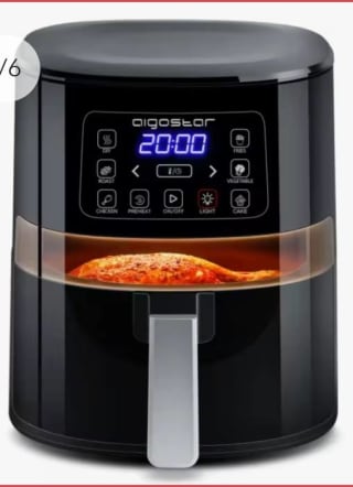 AIGOSTAR Freidora de Aire sin Aceite con Ventana de Visualización, 4L,1600W, luz Interior Independiente por 35,91€