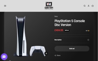 Procure a PlayStation 5 console disc version from Custom Controllers for £344.24