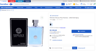 Perfume Versace Para Homens de 200ml - R$ 399,00