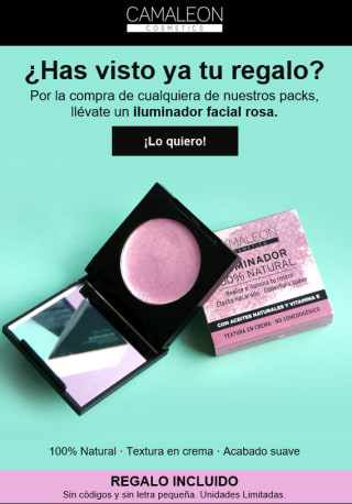 Iluminador facial rosa gratis con compra