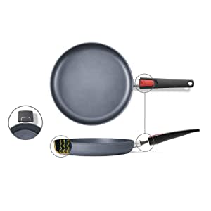 Woll Diamond Lite platte pan, Ø 32 cm, met afneembaar handvat voor €69,95 bij Amazon