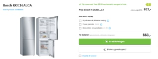 BOSCH KGE36ALCA VitaFresh voor €663 bij Bemmelenkroon
