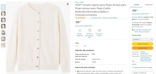 Suéter Ligero para Mujer VIOPY por $99 en Amazon