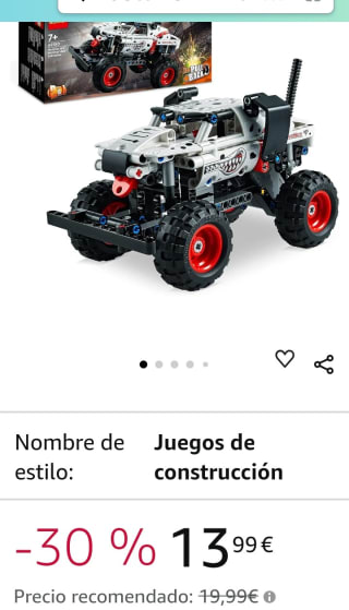 Lego Technic Monster Jam por 13,99€.