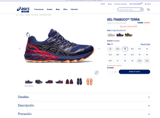 Zapatillas de trail runnin Hombre Asics Gel-Trabuco Terra por solo 64€