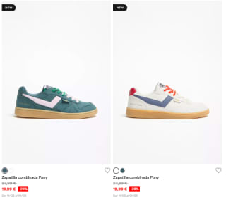 Zapatillas Combinadas Pony mujer (tallas de 35 a 41) por 19,99€ en dos colores