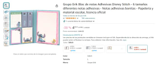 Bloc de notas Adhesivas Disney Mickey y Stitch 6 tamaños diferentes notas adhesivas por 4,99€