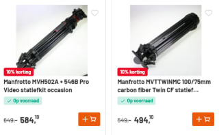 10% korting op alle tweedehands producten bij Kamera Express