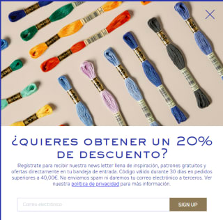 -20% para tu primera compra de +40€