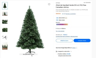 Àrbol navideño con descuento por $62.980