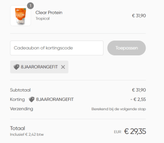 Orangefit kortingscode voor 8% korting op je bestelling