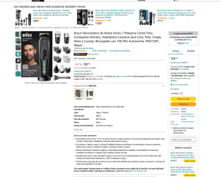 Recortadora Braun Series 7 por 79,99€