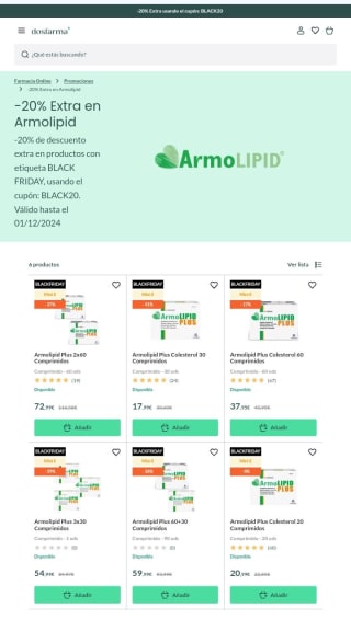 -20% de Descuento Extra en Armolipid.