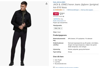 JACK & JONES heren Jeans Jjiglenn Jjoriginal heren jeans voor €21,69 bij Amazon.