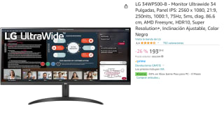Monitor Ultrawide 34 Pulgadas LG 34WP500-B por 193.08€
