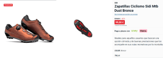 Zapatillas Ciclismo Sidi Mtb Dust Bronce por 99€