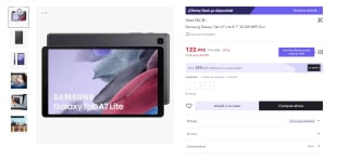 Marca Samsung Galaxy Tab A7 Lite 8.7" 32 GB WIFI color Gris por 107,99€