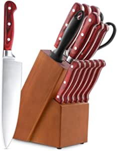 Juego cortador de cocina Safysoo 15 piezas con bloque de madera por 23,40€