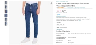 Calvin Klein Jeans Slim Taper Pantalones Vaqueros para Hombre por 39€