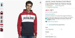 Marca Jack & Jones sudadera de Hombre Color Block por 15,99€