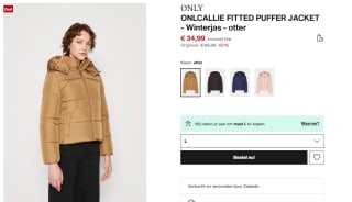 Only Onlcallie Gequilte jas voor €34,99 bij Zalando
