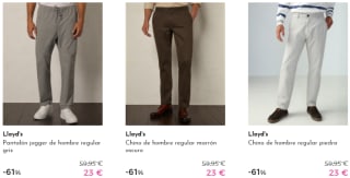 LLOYD'S - Pantalones hombre hasta 23€