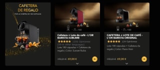 Cafetera L'OR BARISTA Sublime (modelo nuevo) + 180 cápsulas + 20€ por 69€
