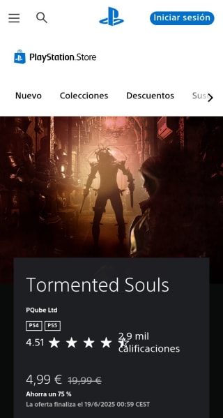 Tormented Souls PlayStation por 4,99€.