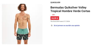 Bermudas Quiksilver Volley Tropical Hombre por 24.99€