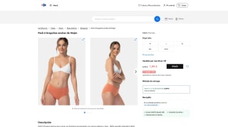 Pack 6 braguitas anchas de mujer Carrefour por 1,99€