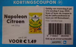 Diverse kortings coupons voor juli-augustus voor de AH