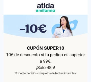 10€ descuento por compras de +99€ desde Atida