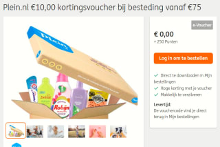 Plein.nl €10,00 kortingsvoucher voor 250 ING punten