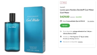 Perfume Davidoff Cool Water 125ml por $429 en Bodega Aurrera