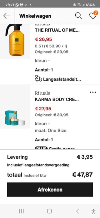 Zalando kortingscode voor 20% extra korting op Rituals in de sale tot 20% via de app