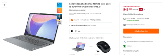 Portátil Lenovo IdeaPad Slim 3 15IAH8 Intel Core i5-12450H/16 GB/1TB SSD/15.6" por 549€