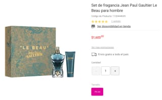 Perfume Jean Paul Gaultier Le Beau por $1,600 en Liverpool
