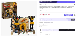 Lego Indiana Jones Huida de la Tumba Perdida y 4 minifiguras por 17.5€